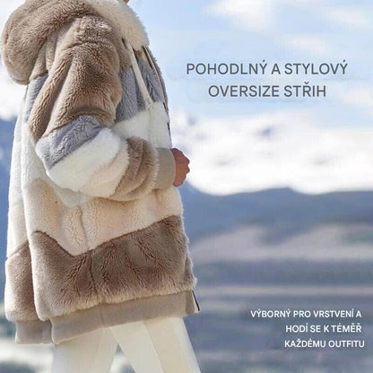 ☃️❄️🔥 Limitovaná nabídka 35% 💥【S-5XL】Nová dámská zimní bunda 2025 🧥, silná s plyšovými pruhy 🐑