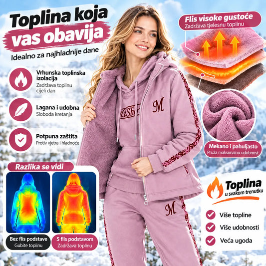 🔥【Hlače + pulover + jakna】Novi sportsko-ležerni komplet za jesen/zimu 2026. – podstavljen i topao.