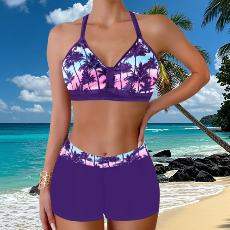 🏖️👙🌴 Kupaći kostim s printom za odmor na plaži — brzosušeći, udoban i prozračan ✨
