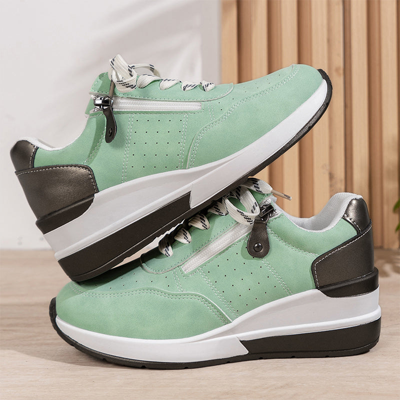 🔥👟Zadnji dan! 50% popusta! (povećanje visine 6 cm) Ženske moderne i udobne ortopedske sportske cipele, dizajn sa bočnim patentnim zatvaračem, platforma potplat.