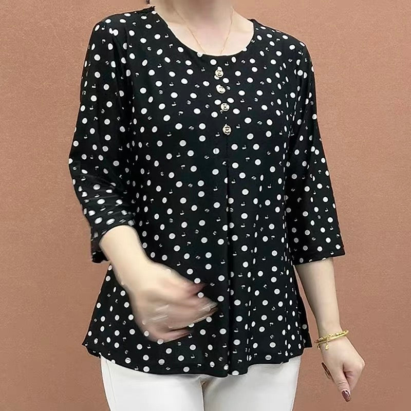 ✨【Купете 1, вземете 1 безплатно】💞【L-5XL】Нова есенна риза с щампа на точки за 2026 г.