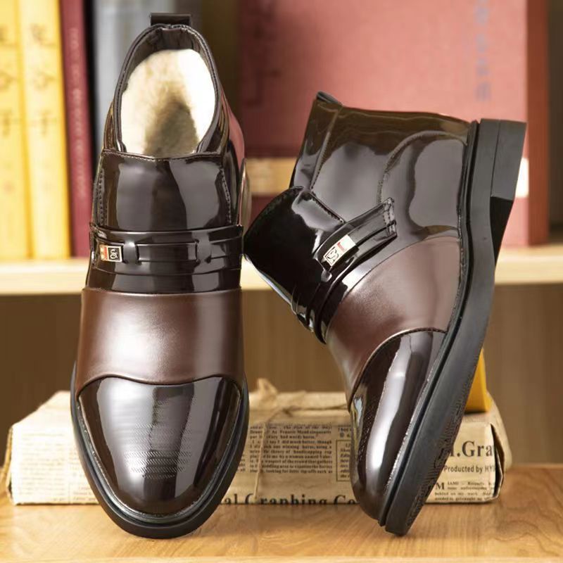 👞🌞【Zimowa Wyprzedaż】【38-44】Eleganckie Męskie Buty Skórzane z Ciepłą Wyściółką - Wygoda, Styl i Ochrona Przed Zimnem na Każdą Okazję!