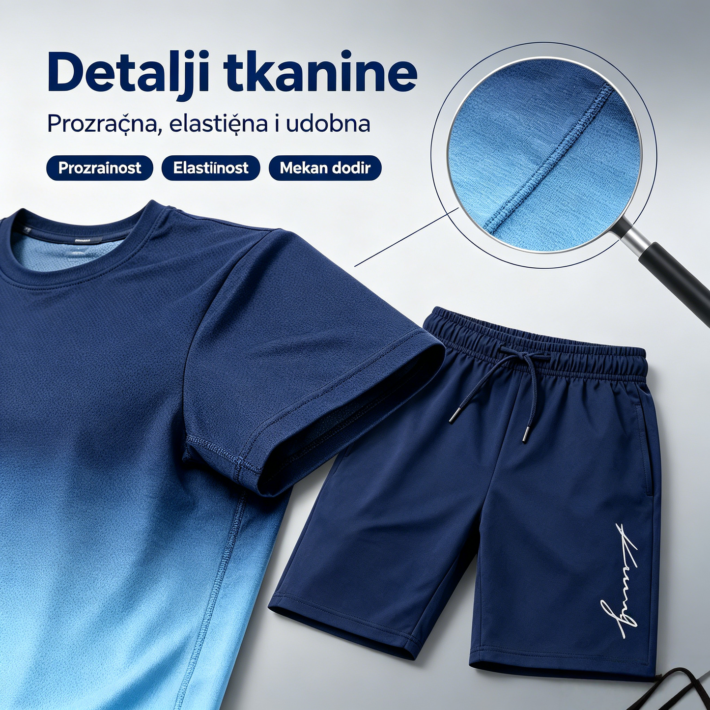 ✨【Plaćanje pouzećem】Muški ljetni sportski komplet od 2 dijela – udobna majica kratkih rukava i kratke hlače za svakodnevno nošenje i opuštanje kod kuće