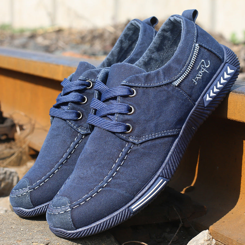 🔥【38-46】💥2024 nuevos zapatos de lona transpirables para hombre con suelas suaves 