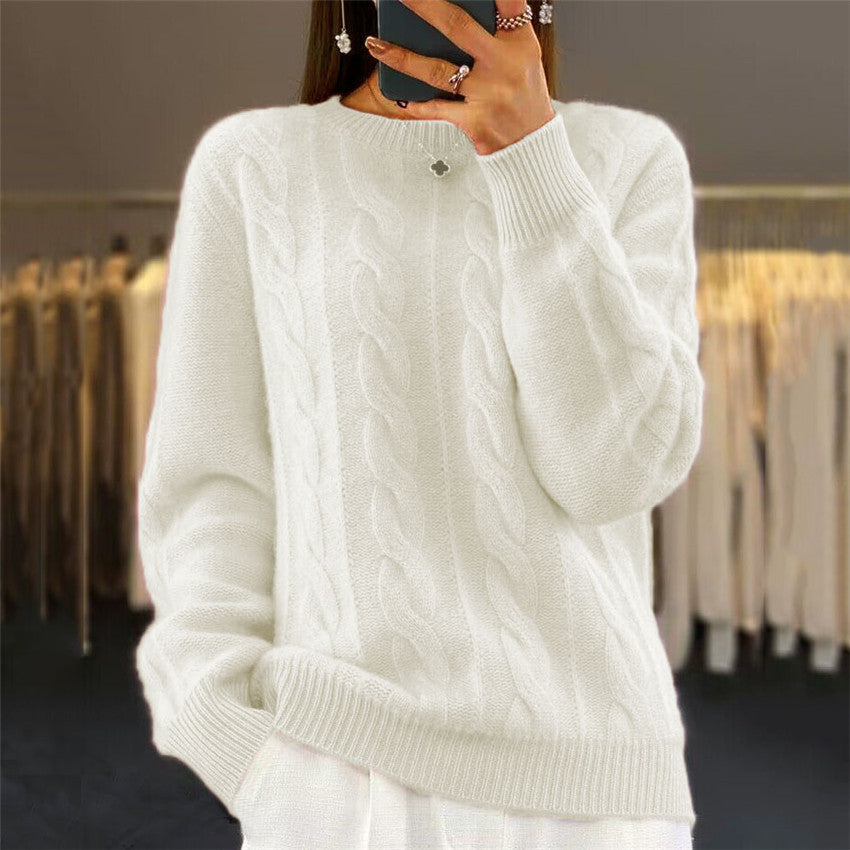 【S-3XL】🤩Novi retro pleteni puloveri s okruglim izrezom za jesen/zimu – trendi puloveri