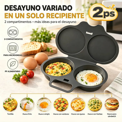 🎁2 komada za 24 €💥Aparat za kuhanje jaja u mikrovalnoj pećnici: dvostruka šupljina, neprianjajući sloj i jednostavan za čišćenje.🏠