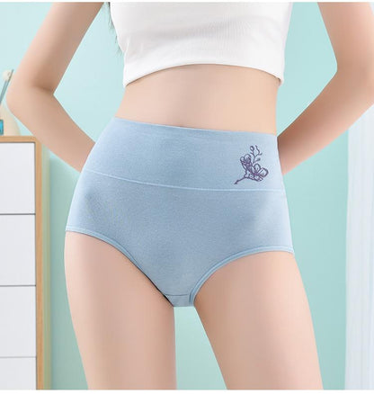 💖Último día: 50 % de descuento - 【Compra 3 y llévate 3 gratis】 Braguitas de algodón puro con cintura alta y realce de cadera, tallas grandes [40-100 kg]