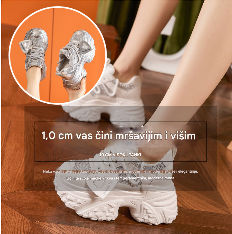 👟💥Nova kolekcija rana jesen, 50% popusta 【35-40】Sportske tenisice s debelim đonom, moderne, jesen 2025 - povećanje visine 10 cm