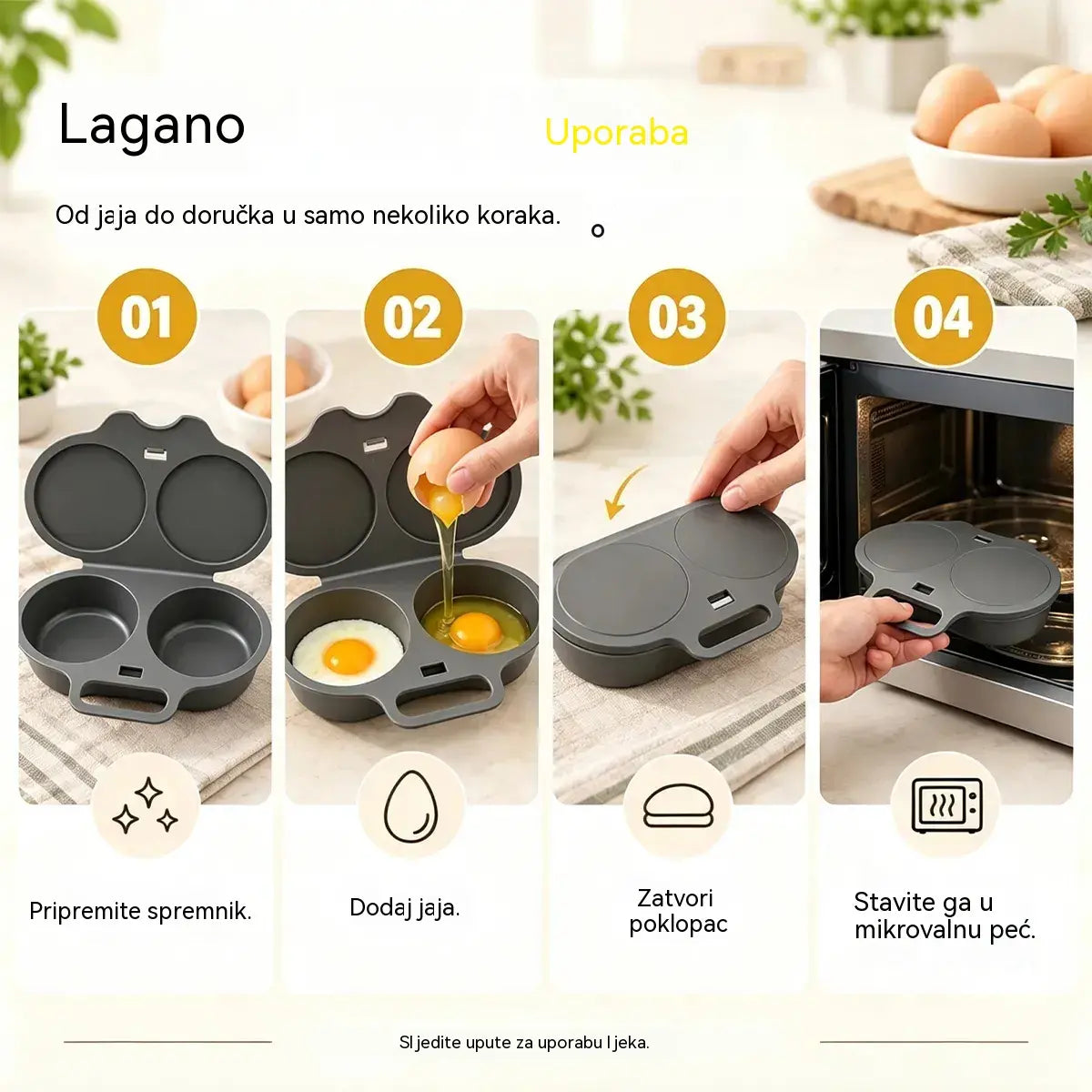🎁2 komada za 24 €💥Aparat za kuhanje jaja u mikrovalnoj pećnici: dvostruka šupljina, neprianjajući sloj i jednostavan za čišćenje.🏠
