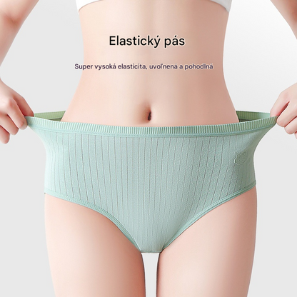 💖Znížené ceny, veľký výpredaj!🔥【Balenie 7 ks】Posledný deň 50% zľava: Dámske vysokopásové antibakteriálne bavlnené nohavičky